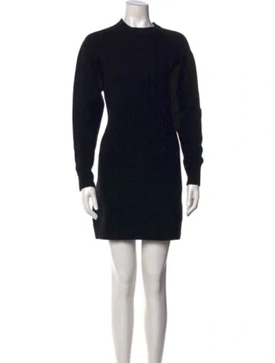 Pre-owned Theory Wool Mini Dress In Black