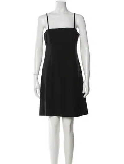 Pre-owned Theory Wool Mini Dress In Black