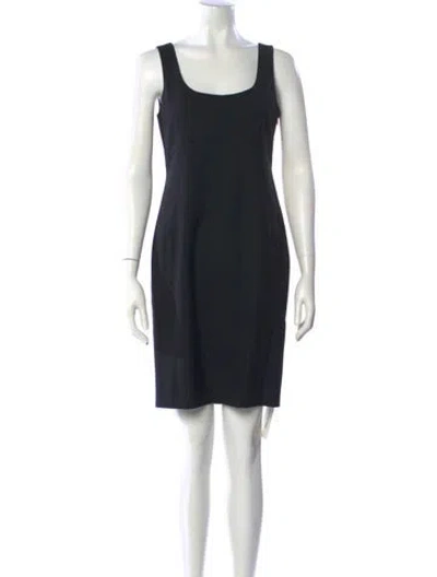Pre-owned Theory Wool Mini Dress In Black