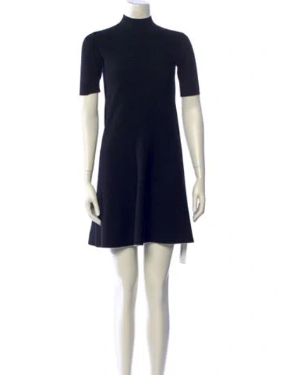Pre-owned Theory Wool Mini Dress In Black