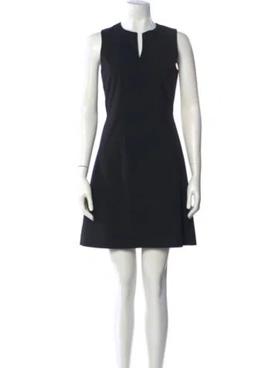Pre-owned Theory Wool Mini Dress In Black
