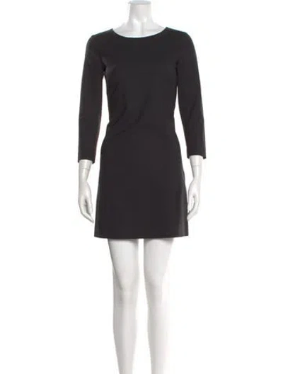 Pre-owned Theory Wool Mini Dress In Black