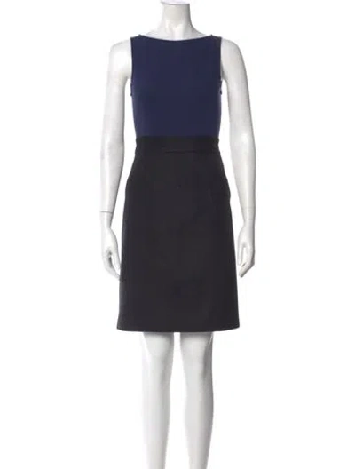 Pre-owned Theory Wool Mini Dress In Black