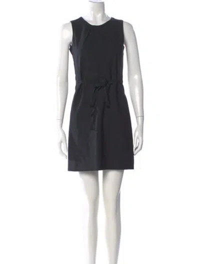 Pre-owned Theory Wool Mini Dress In Black