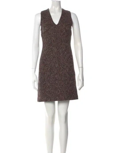 Pre-owned Theory Wool Mini Dress In Black