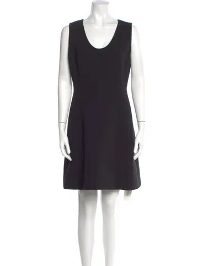 Pre-owned Theory Wool Mini Dress In Black