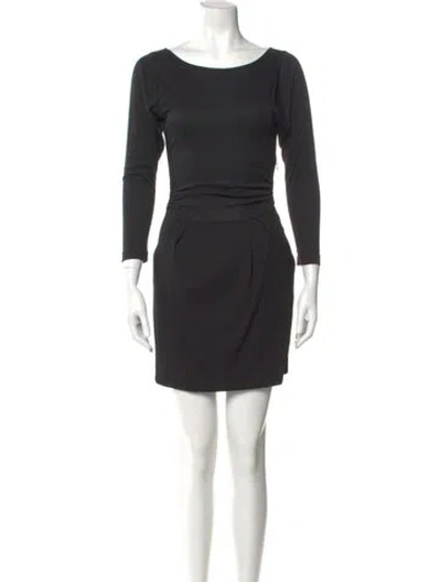 Pre-owned Theory Wool Mini Dress In Black