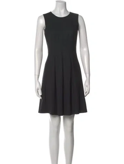 Pre-owned Theory Wool Mini Dress In Black