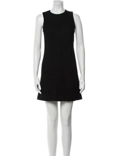 Pre-owned Theory Wool Mini Dress In Black