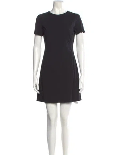 Pre-owned Theory Wool Mini Dress In Black