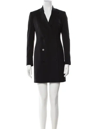 Pre-owned Theory Wool Mini Dress In Black