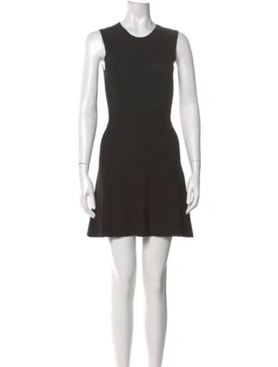 Pre-owned Theory Wool Mini Dress In Black