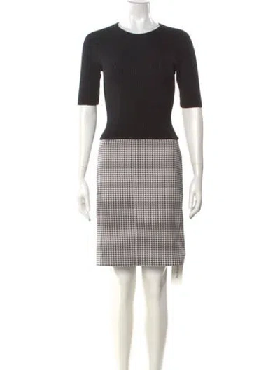 Pre-owned Theory Wool Mini Dress In Black