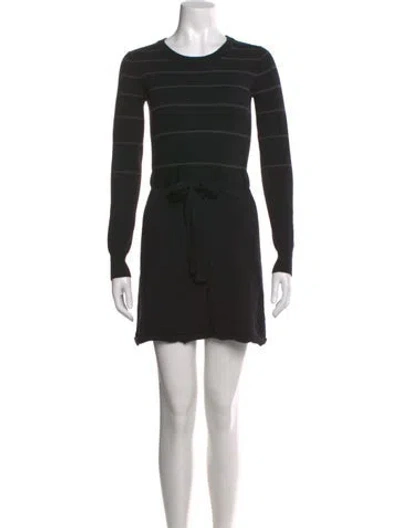 Pre-owned Theory Wool Mini Dress In Black