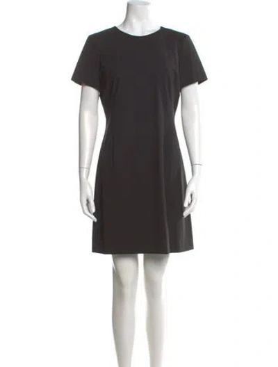 Pre-owned Theory Wool Mini Dress In Black
