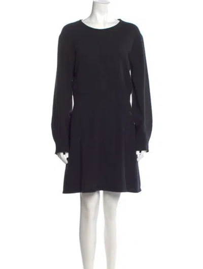 Pre-owned Theory Wool Mini Dress In Black