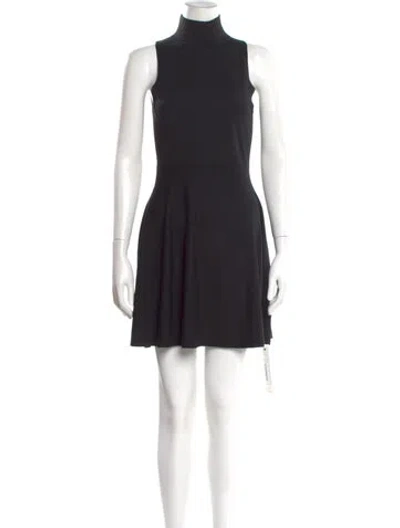 Pre-owned Theory Wool Mini Dress In Black