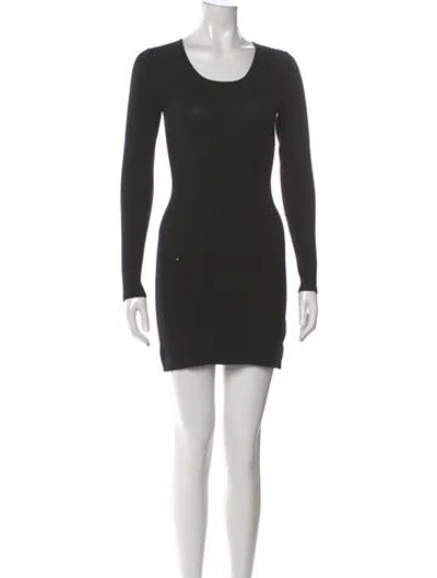 Pre-owned Theory Wool Mini Dress In Black