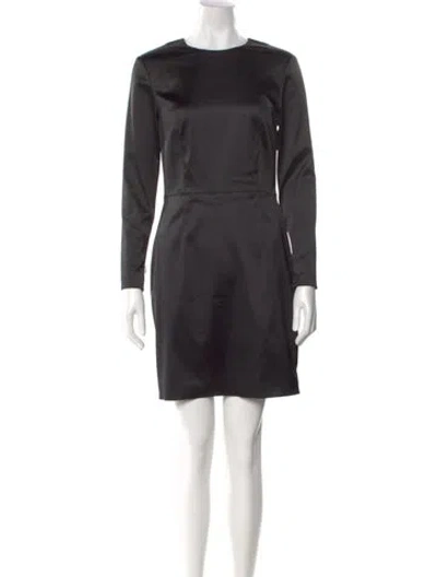 Pre-owned Theory Wool Mini Dress In Black