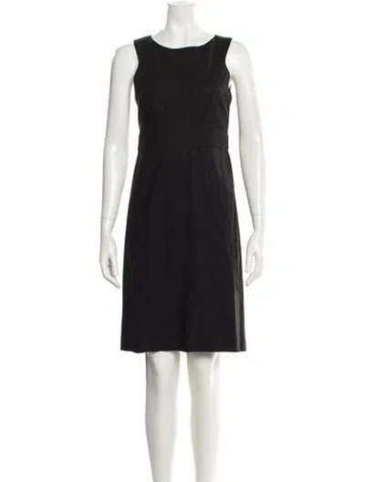 Pre-owned Theory Wool Mini Dress In Black