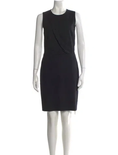 Pre-owned Theory Wool Mini Dress In Black