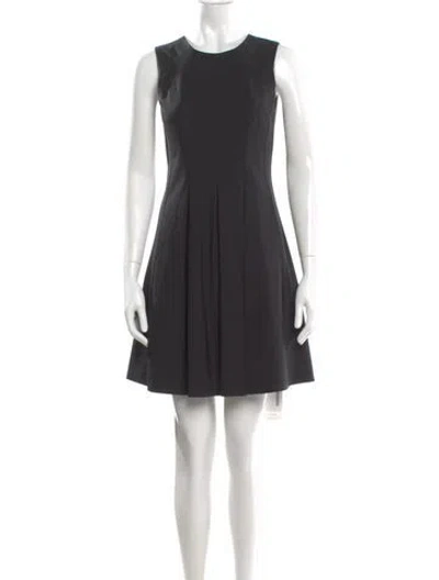 Pre-owned Theory Wool Mini Dress In Black