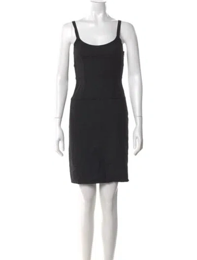 Pre-owned Theory Wool Mini Dress In Black