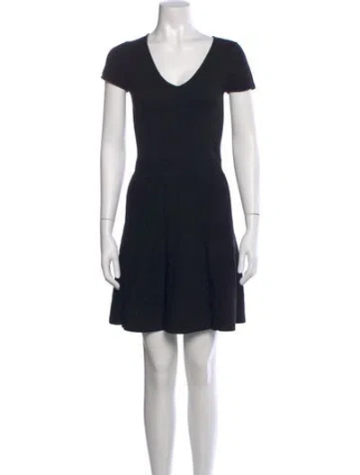 Pre-owned Theory Wool Mini Dress In Black