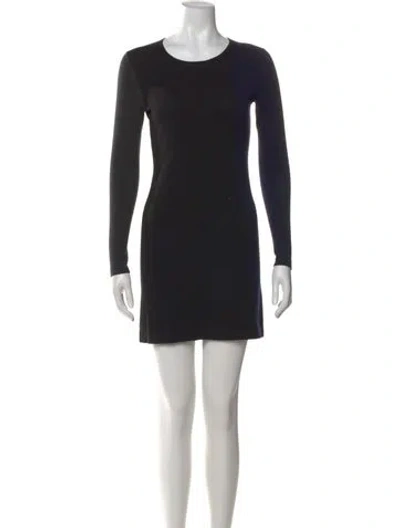 Pre-owned Theory Wool Mini Dress In Black