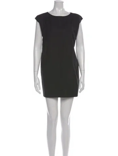 Pre-owned Theory Wool Mini Dress In Black