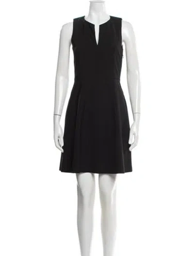 Pre-owned Theory Wool Mini Dress In Black