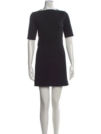 Pre-owned Theory Wool Mini Dress In Black