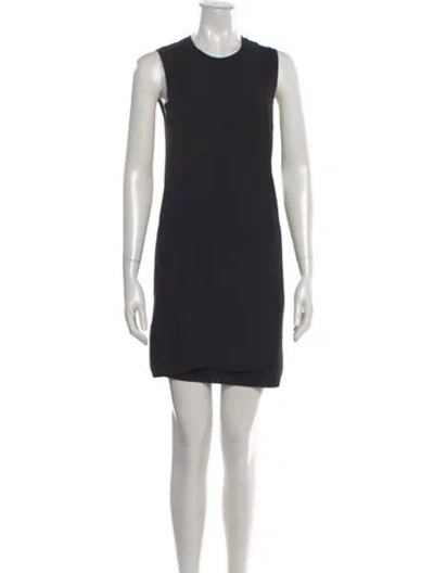 Pre-owned Theory Wool Mini Dress In Black