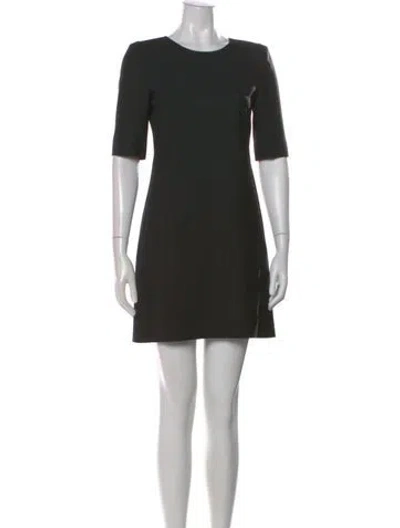 Pre-owned Theory Wool Mini Dress In Black