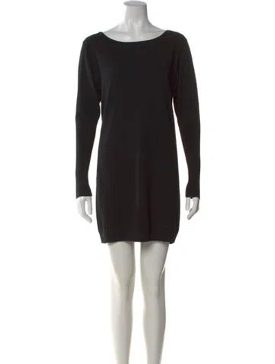 Pre-owned Theory Wool Mini Dress In Black