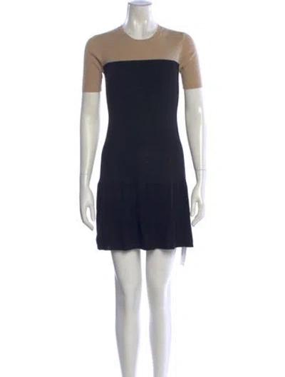 Pre-owned Theory Wool Mini Dress In Black
