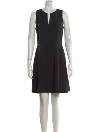 Pre-owned Theory Wool Mini Dress In Black