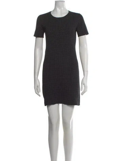 Pre-owned Theory Wool Mini Dress In Black