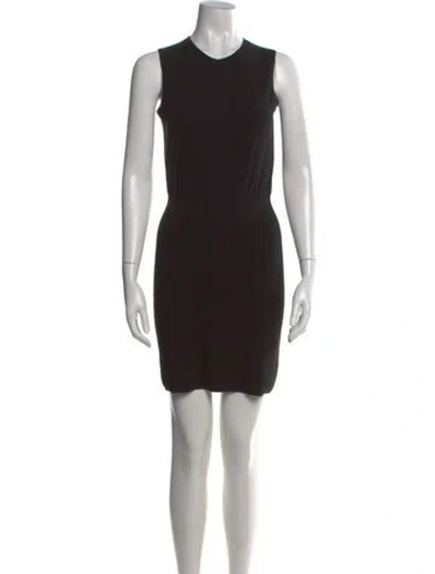 Pre-owned Theory Wool Mini Dress In Black