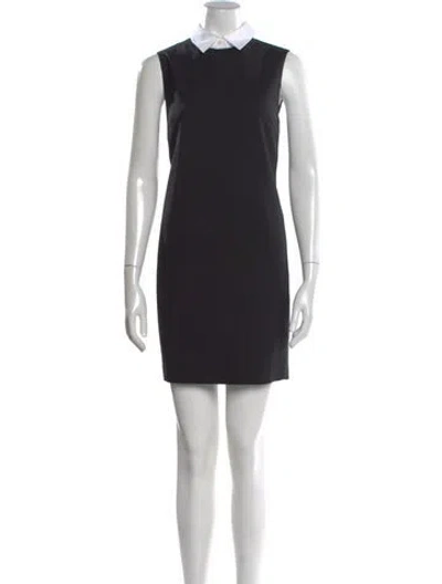 Pre-owned Theory Wool Mini Dress In Black