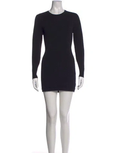Pre-owned Theory Wool Mini Dress In Black