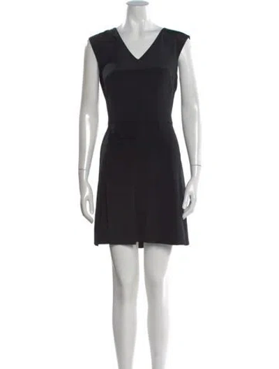 Pre-owned Theory Wool Mini Dress In Black