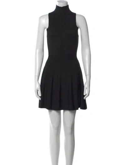 Pre-owned Theory Wool Mini Dress In Black