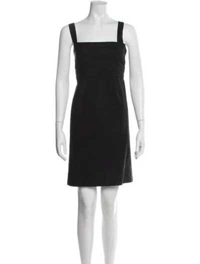 Pre-owned Theory Wool Mini Dress In Black