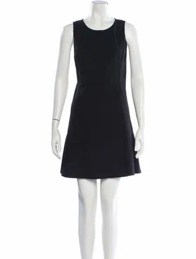 Pre-owned Theory Wool Mini Dress In Black