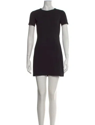Pre-owned Theory Wool Mini Dress In Black