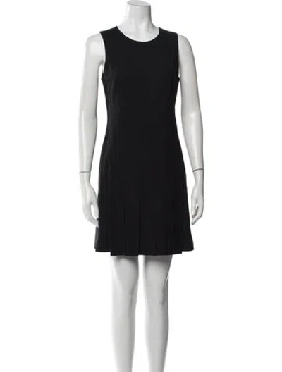Pre-owned Theory Wool Mini Dress In Black