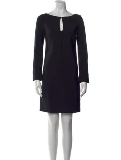 Pre-owned Theory Wool Mini Dress In Black