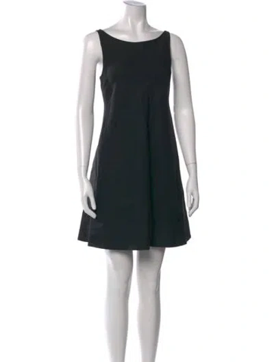 Pre-owned Theory Wool Mini Dress In Black
