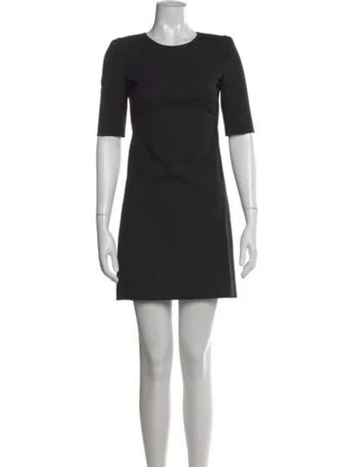 Pre-owned Theory Wool Mini Dress In Black